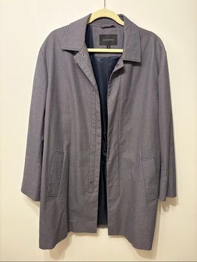 Banana Republic Men's Navy/Gray Trench Coat